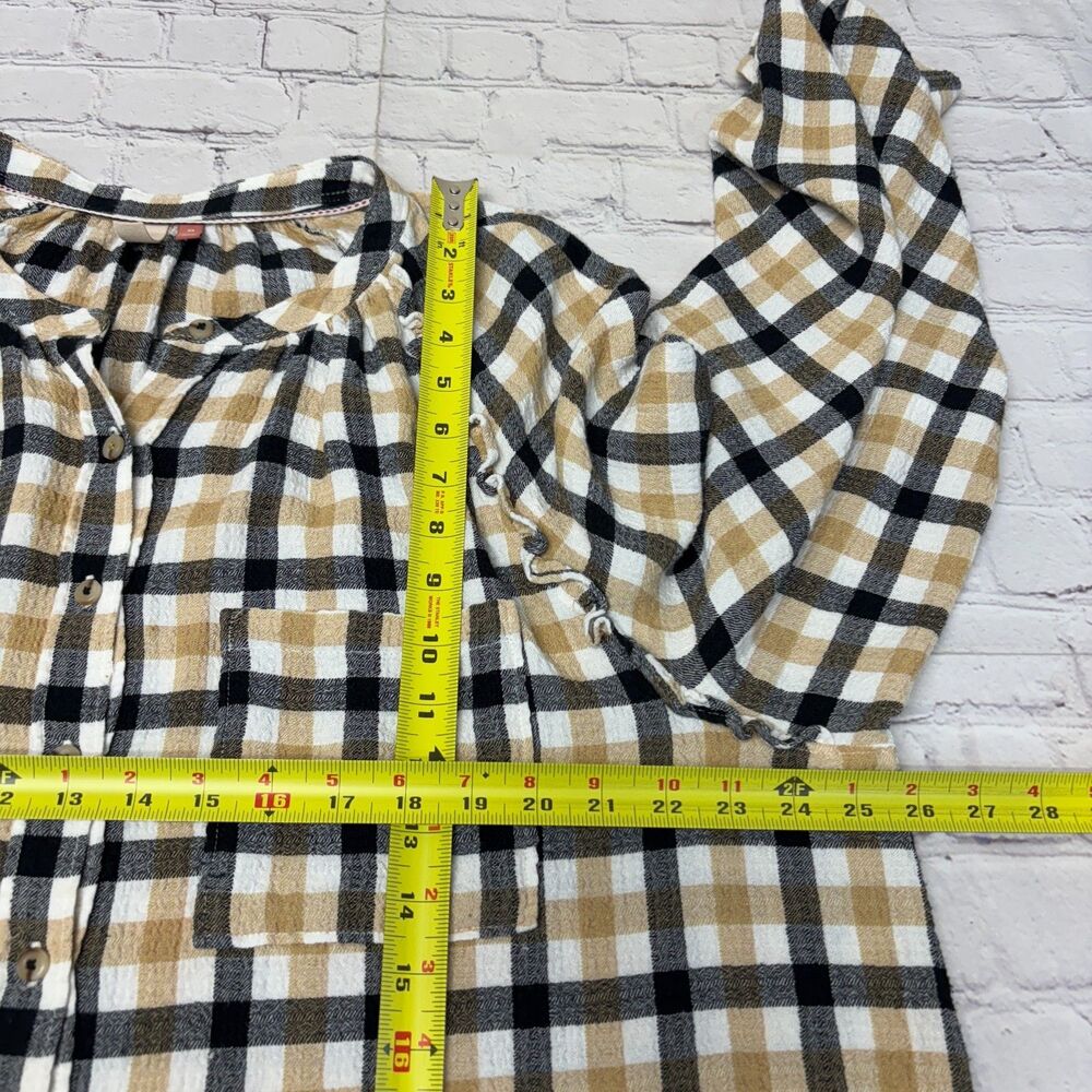 Pilcro Anthropologie Women Long Sleeve Blouse Top Shirt Size 2X Plaid C063 -16 - Picture 3 of 16